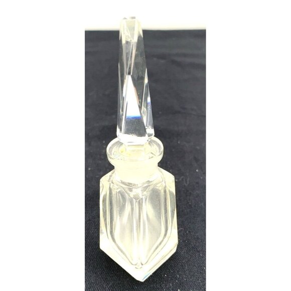 Art Deco Crystal Perfume Bottle 4" Vintage - Picture 2 of 7